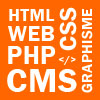 webmaster graphiste programmation développement php css cms php html 