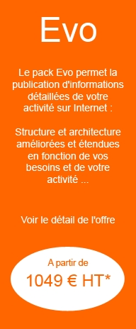 Pack Evo site internet entreprise professionnel facebook twitter blog pages perso